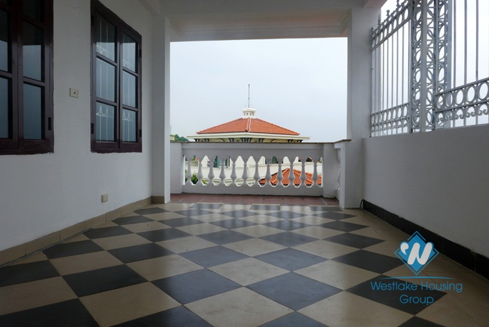 Large house with lake view outdoor balcony for rent in Tay Ho